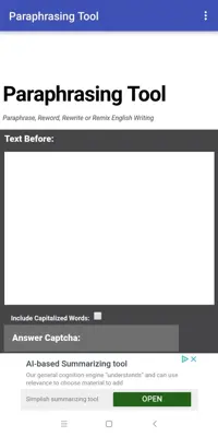 Paraphrasing Tool android App screenshot 2