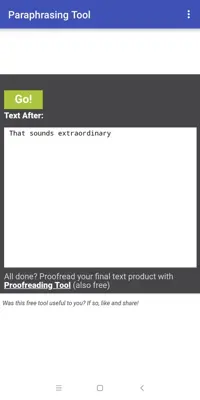 Paraphrasing Tool android App screenshot 3